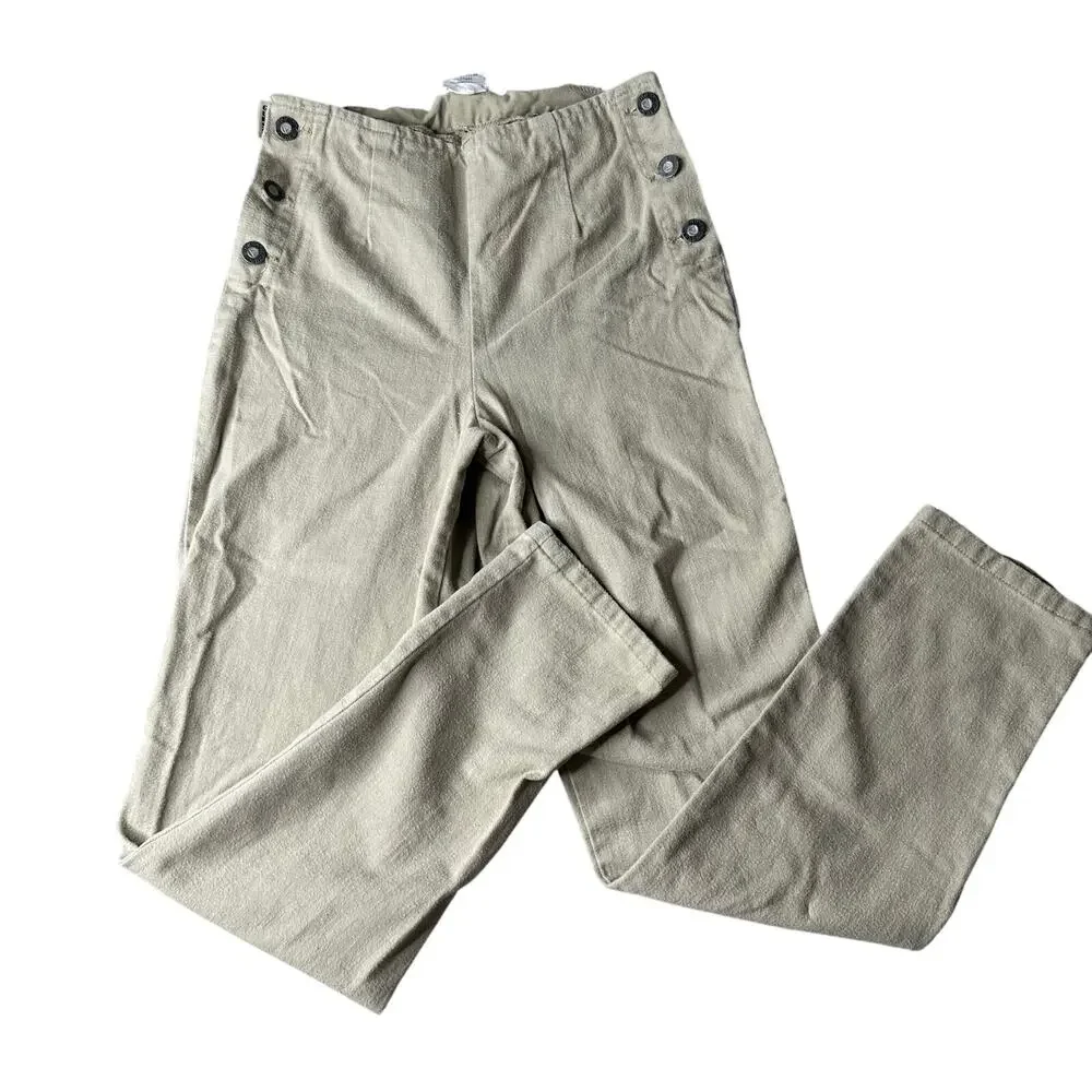 Vintage Kids Y2K 90s Guess Khaki Flat Front And Back Size Button Pant Size 12